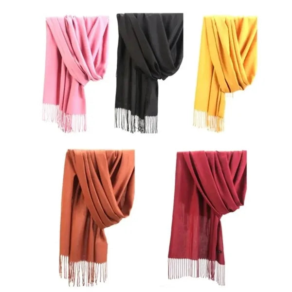 Pashmina Fringed Woven Scarf