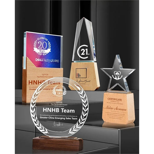 Crystal Award Trophy