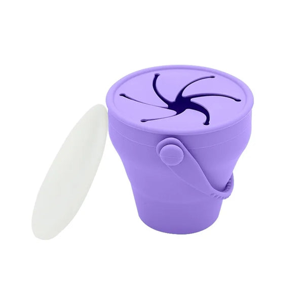 Folding Silicone Infant Snack Cups For Toddles