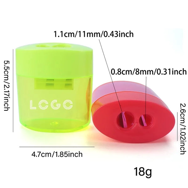 Dual Holes Manual Pencil Sharpener