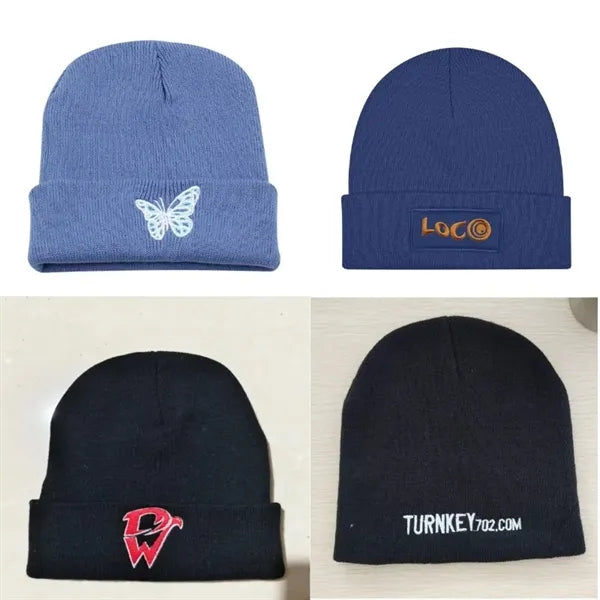 Knit Beanies Cap with Cuff