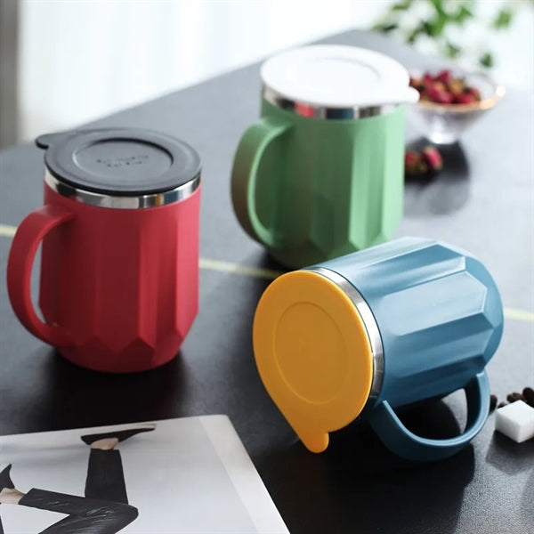 Coffee Mug Cup Leak Proof Double Wall Stainless Steel Travel