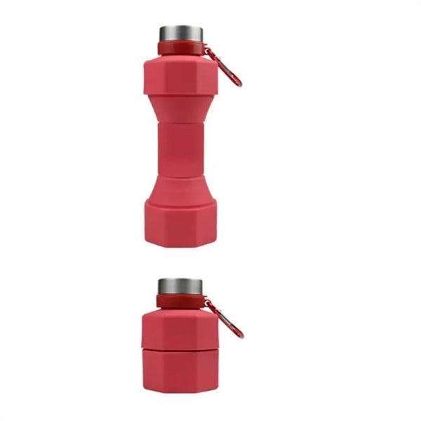 Dumbbell Shape Silicone Collapsible Sports Bottle