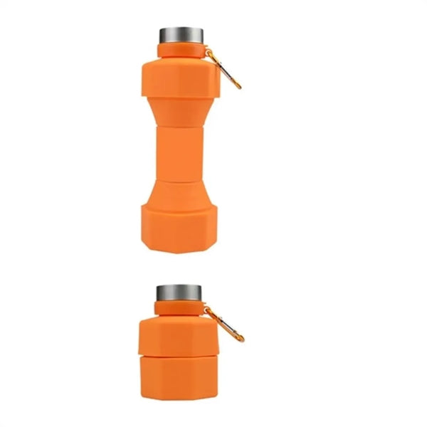 Dumbbell Shape Silicone Collapsible Sports Bottle