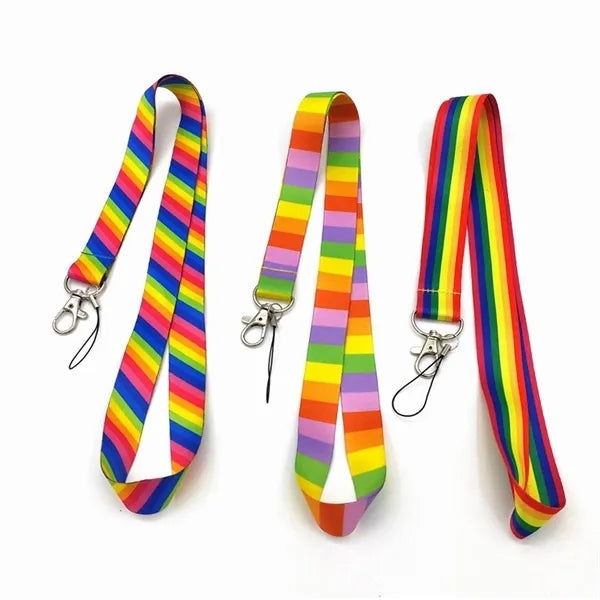LGBT Rainbow Gay Pride Lanyard With Hook 17.71 " x 0.8 "