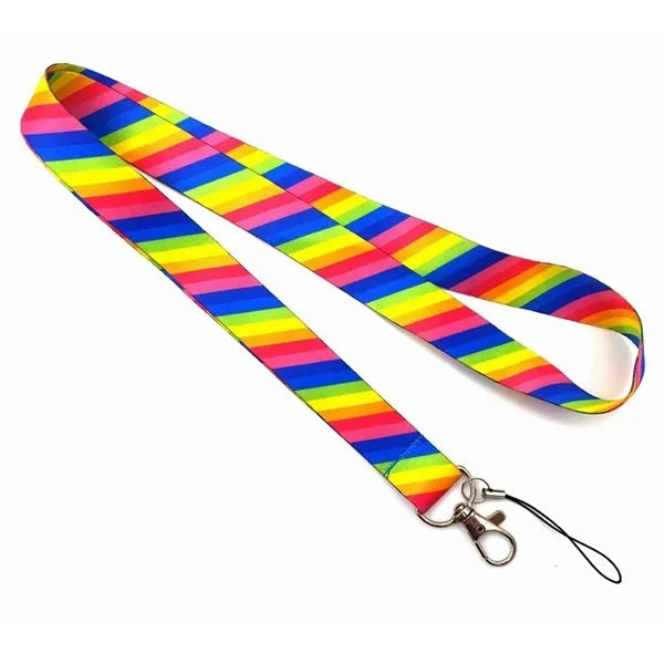 LGBT Rainbow Gay Pride Lanyard With Hook 17.71 " x 0.8 "