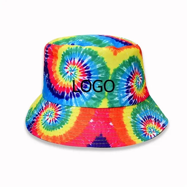 LGBT Rainbow Unisex Tie Dyed Polyester Bucket Hat