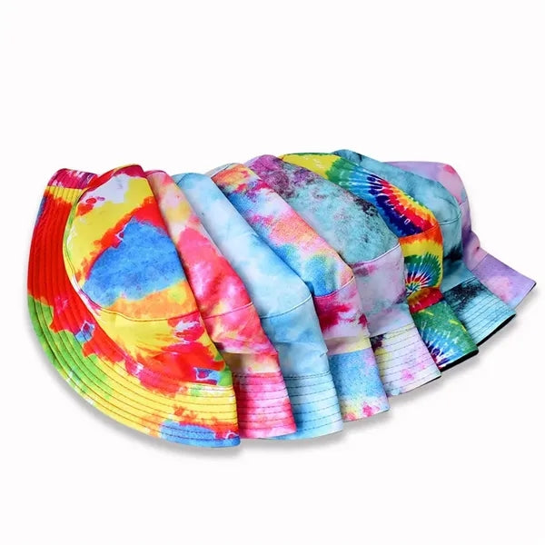 LGBT Rainbow Unisex Tie Dyed Polyester Bucket Hat