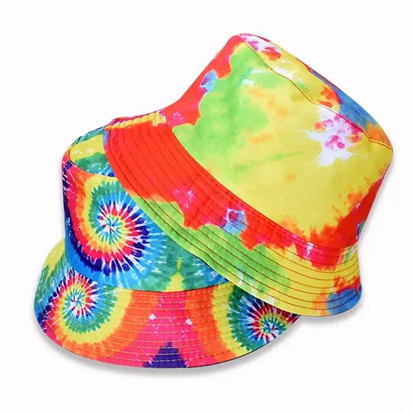 LGBT Rainbow Unisex Tie Dyed Polyester Bucket Hat