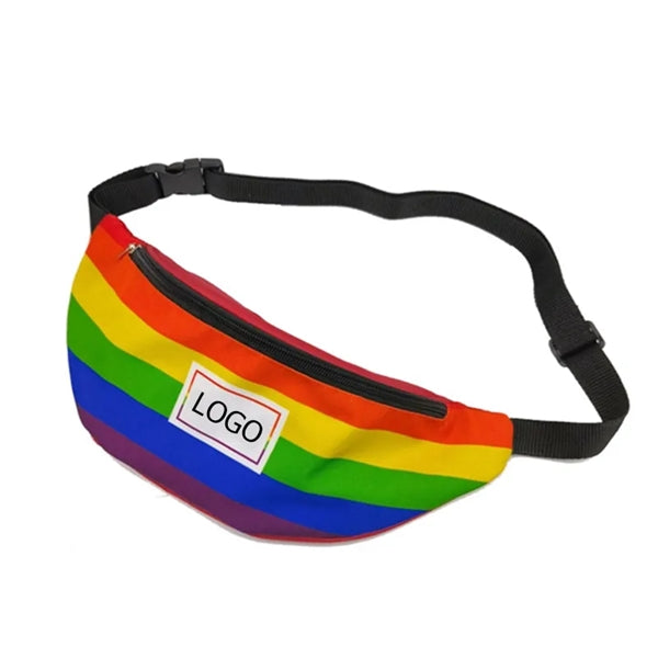 LGBT Rainbow Fanny Pack Gay Pride Waist Bag Strip Chest