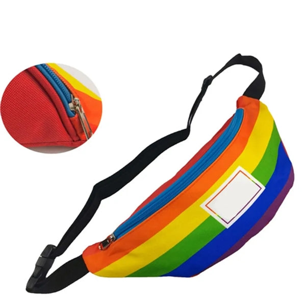 LGBT Rainbow Fanny Pack Gay Pride Waist Bag Strip Chest