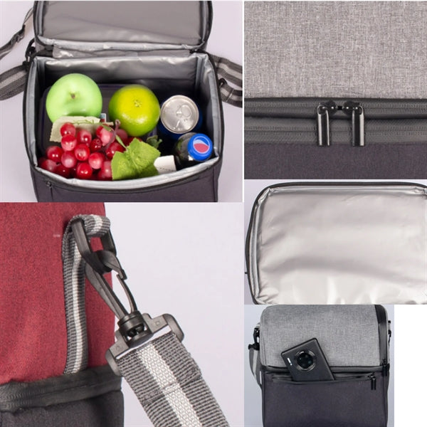 Double Layer Cooler Insulated Lunch Bag