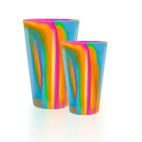 Unbreakable Tie Dye 16 OZ Silicone Cups
