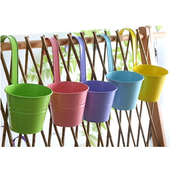 Balcony Small Hanging Flower Pot With Drainage Hole