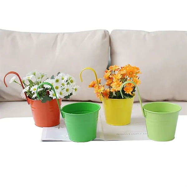 Balcony Small Hanging Flower Pot With Drainage Hole