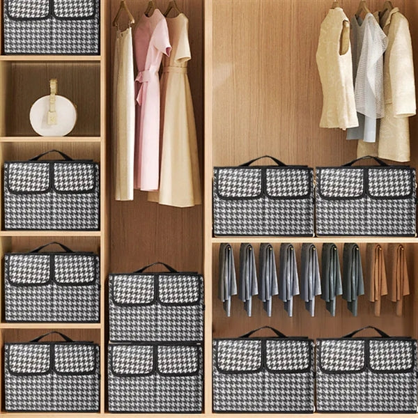 Houndstooth Car Trunk Foldable Storage Box
