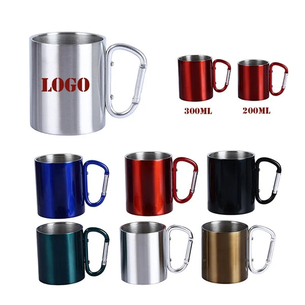 6.7oz Stainless Steel Camping Mug with Handle