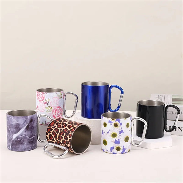 6.7oz Stainless Steel Camping Mug with Handle