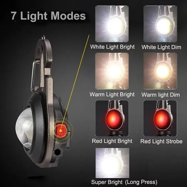 Multi-functional Mini LED Keychain Light