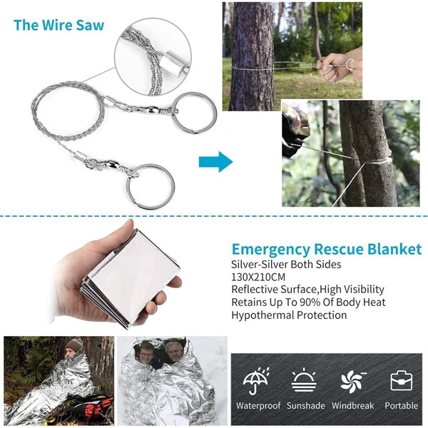 12 in 1 Professional Defense Emergency Survival Tool Kit