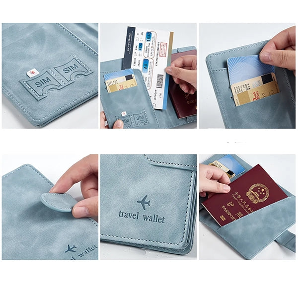 RFID Overseas Travel Wallet Passport Storage Holder Case