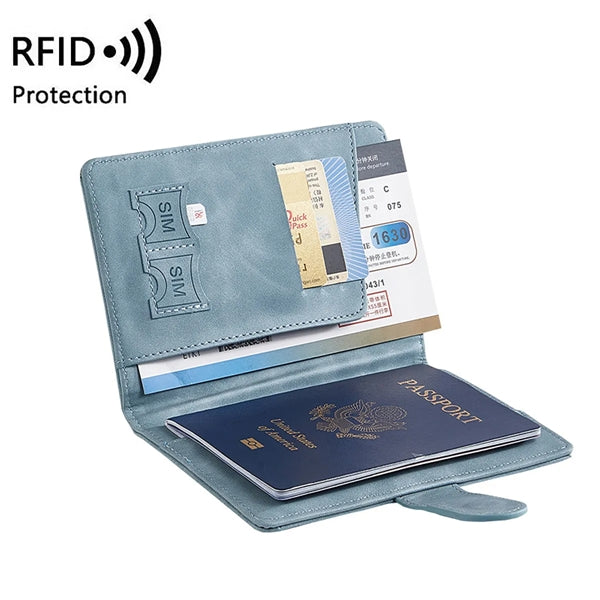 RFID Overseas Travel Wallet Passport Storage Holder Case