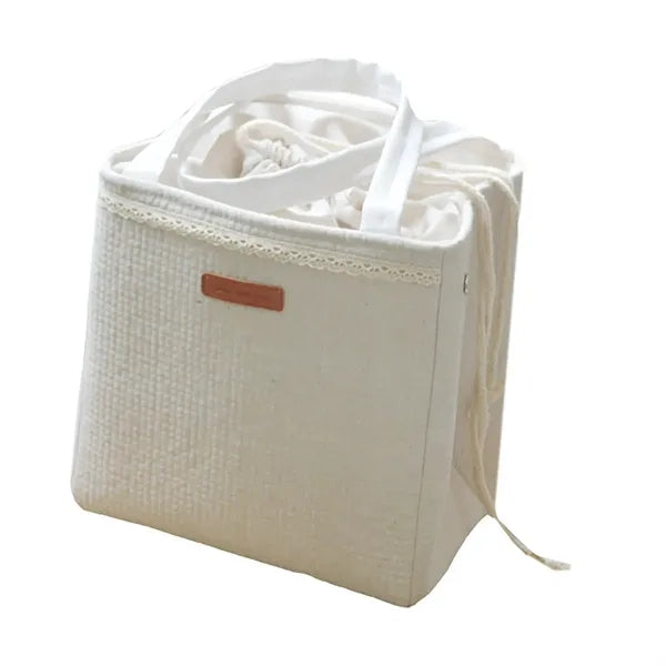 Insulated Lunch Box Cotton And Linen Handbag