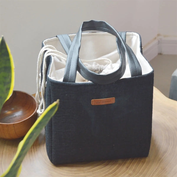 Insulated Lunch Box Cotton And Linen Handbag