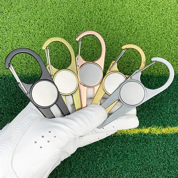 Golf Divot Tool With Magnetic Ball Marker