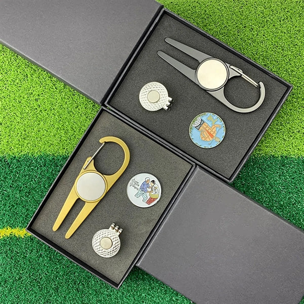 Golf Divot Tool With Magnetic Ball Marker