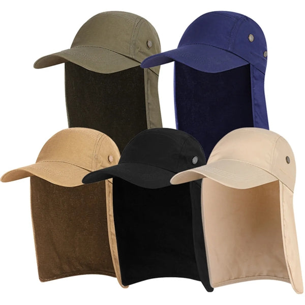 Sun Cap With Neck Cover
