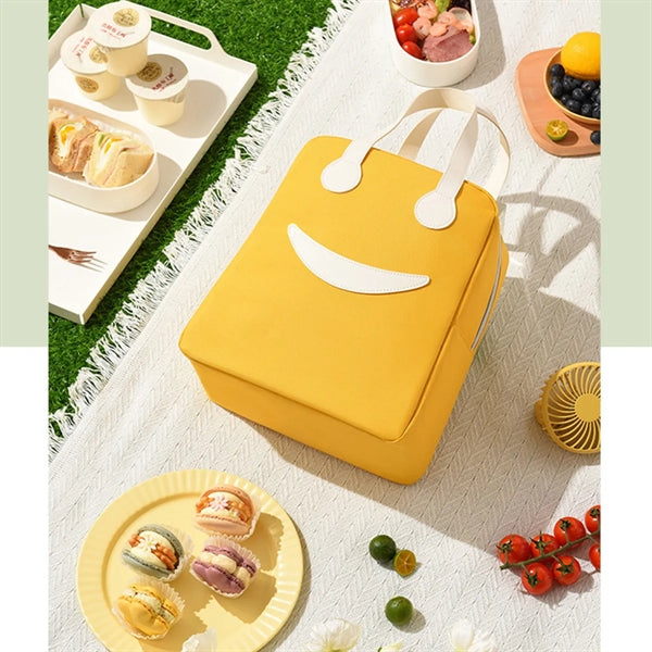Mini Smile Lunch Cooler Shoulder Tote Bag
