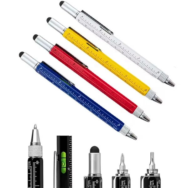 6 in 1 Multitool Metal Ballpoint Pen
