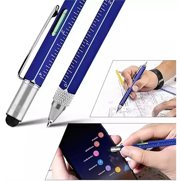 6 in 1 Multitool Metal Ballpoint Pen
