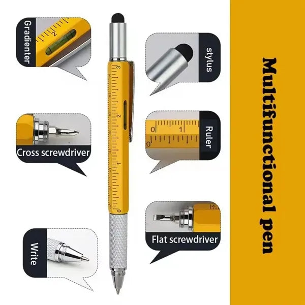 6 in 1 Multi Functional Stylus Tool Ballpoint Pen
