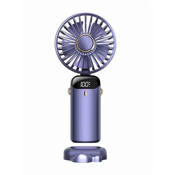 Led Digital Display Foldable Handheld Fan