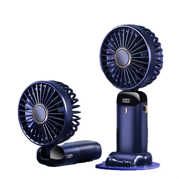 Led Digital Display Foldable Handheld Fan