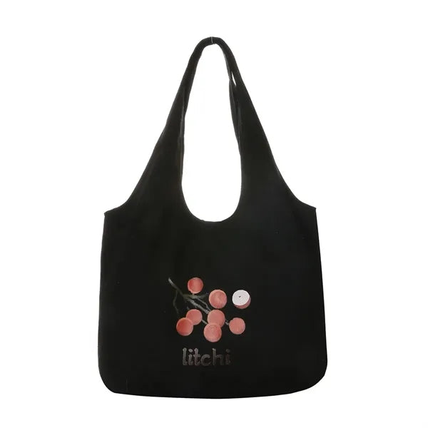 Single Shoulder Vest Canvas Tote Handbag