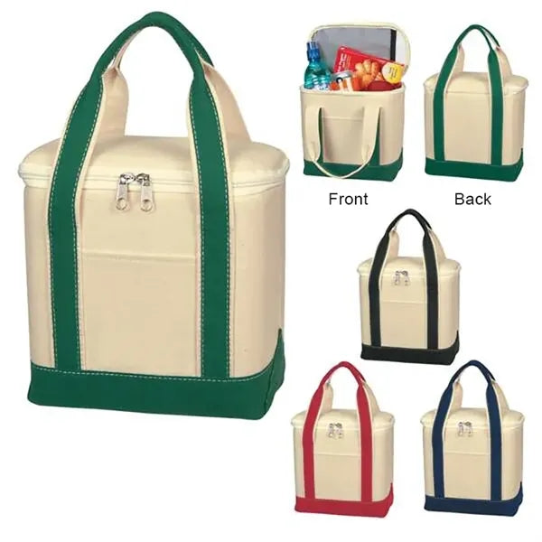 Cotton Canvas Insulated Kooler Bag