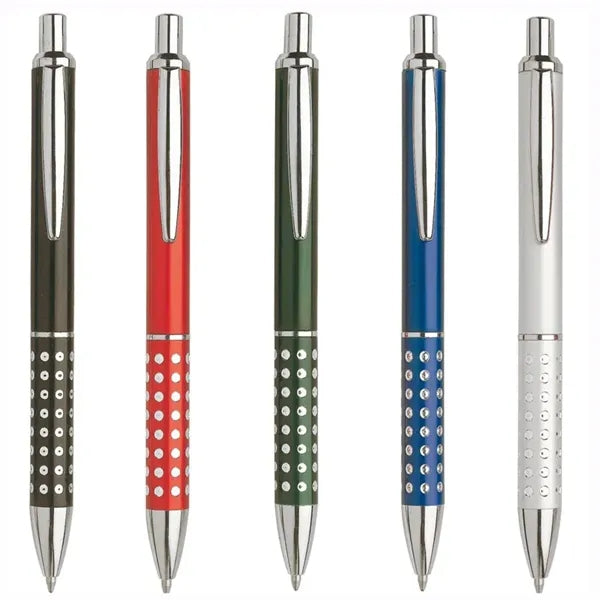 Bling ballpoint pen with aluminium grip