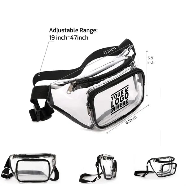 Adjustable Clear PVC Fanny Pack Waist Bag
