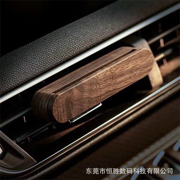 Walnut Wood Car Air Freshener Diffuser Vent Clips