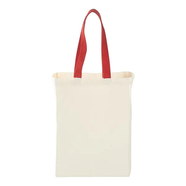 Cotton Canvas Grocery Bag with Colored Handles