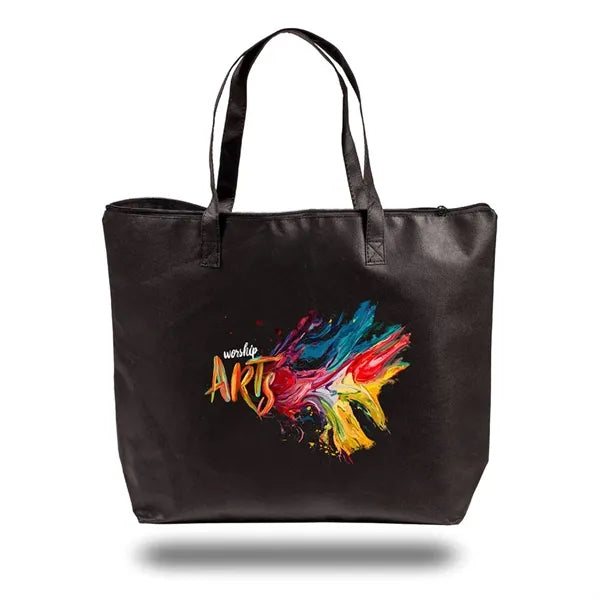 Zippered Non Woven Tote Bag