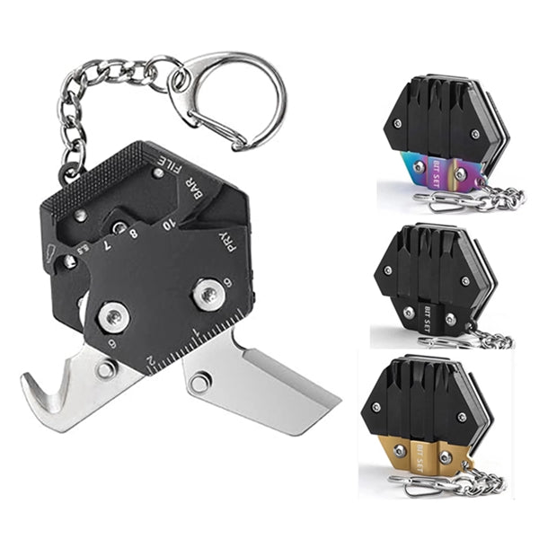 Portable Hexagonal Shape Multi Tool Keychain
