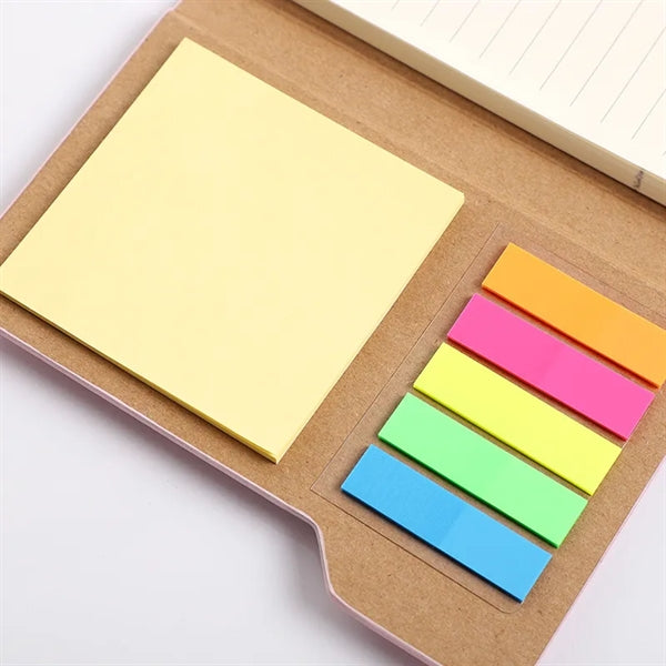 Eco-freindly Woodgrain Notebook with Sticky Notes And Pen