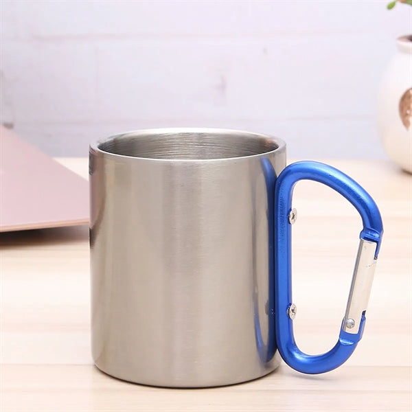 Carabiner Handle And Stainless Steel Construction Mug