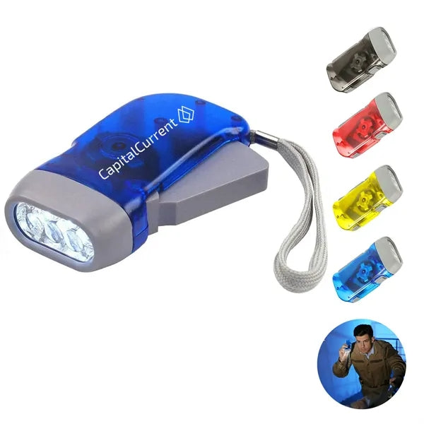 Battery-Free Outdoor Hand Crank Flashlight
