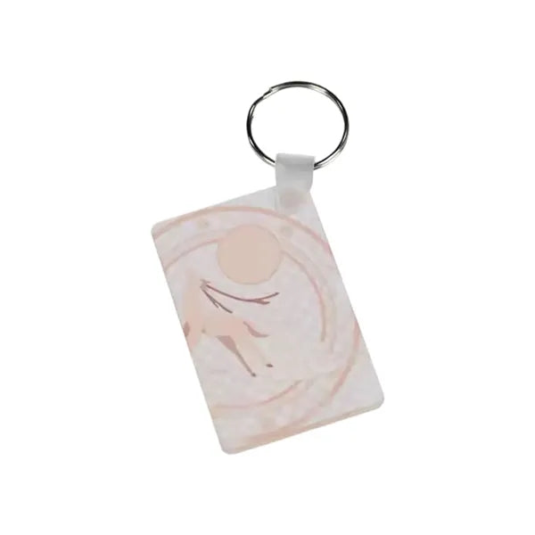 Rectangle Shape MDF Keychain
