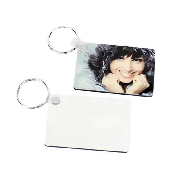 Rectangle Shape MDF Keychain